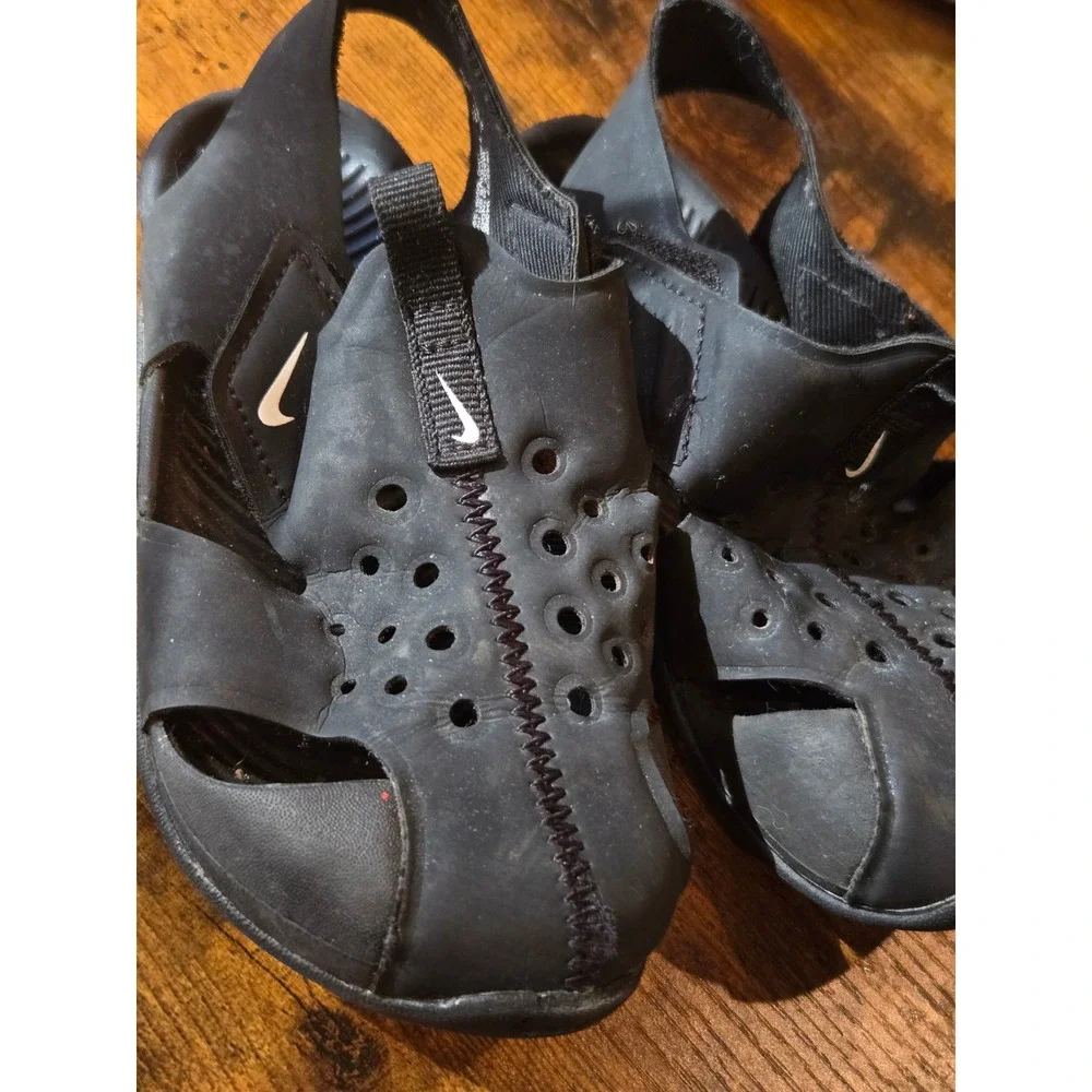 Nike Sunray Protect 2 TD Kids Black Water Sandals 943827-001 Size‎ 9C